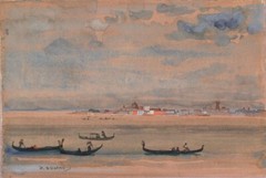 Gondolas Art Print – Arthur B. Davies 1907 – American Tonalist Venice Scene