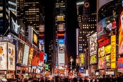 Times Square New York City NYC at Night Photo Art Print Poster 24×36 inch