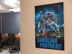 CAROLINA PANTHERS NFL Football Wall Vinyl Decal Poster Print Removable Adhesive