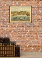 San Francisco California 1846 Historic Panoramic Town Map – 18×24