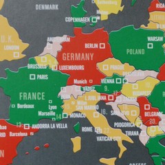Large Black Scratch World Map Capital Edition 23.2″ x 32.5″ Globetrotter Gifts