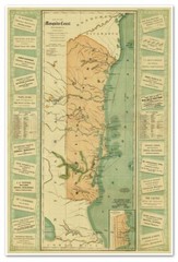 Mosquito Shore MAP Nicaragua, Central America by Colton & Co. circa 1894 24″x36″