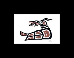 LOON FISH by Coast Salish artist Dean White – 11″ x 14″ Matted art print