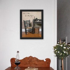 «Home Story» Printed Wall Art, Framed Poster 15″x19″ Closet Attic Den Wall Decor