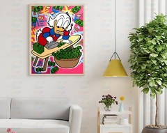 Alec Monopoly Ironing Money Art Print | Mounted Canvas | Framed Canvas |Acrylic