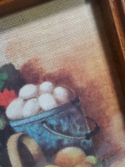 Vintage 1981 Homco Wall Art Ken Forrest «Fresh From The Farm» 13×11 In Farmhouse