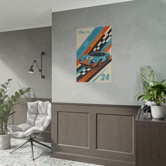 Ford GT40 Poster – Car Poster, Le Mans Racing, Vintage Motorsport Wall Art