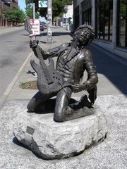 JIMI HENDRIX STATUE GLOSSY POSTER PICTURE PHOTO monument guitar rock roll 1944
