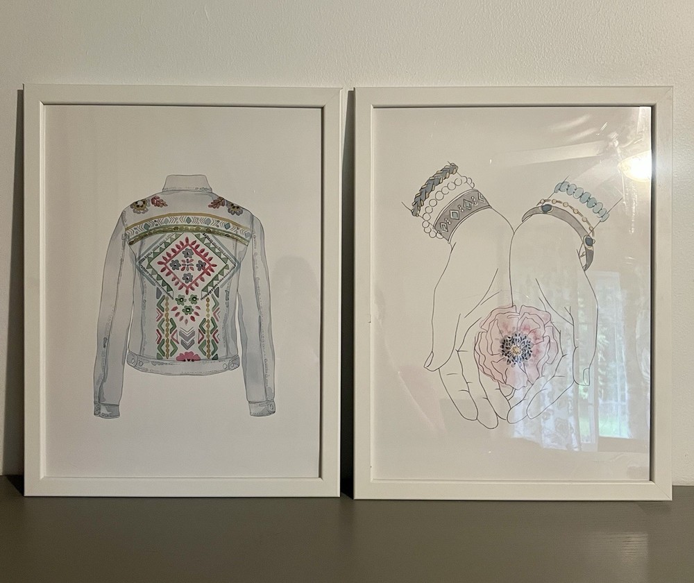 IKEA Bild Prints Set Of 2 In White Fiskbo Frames