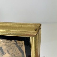Lionel Barrymore Etched Gold Foil Print Framed Mid-Century Modern 10 1/2 “ VTG