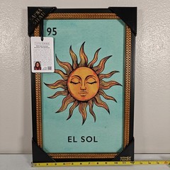 #95 Loteria El Sol sun Wall Art By Sapna Shah 12 X 18 Inches Print Brand New