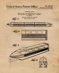 Classic Theme Park Rides V25 Patent Prints 6 (8×10) for Home Work Disney Office