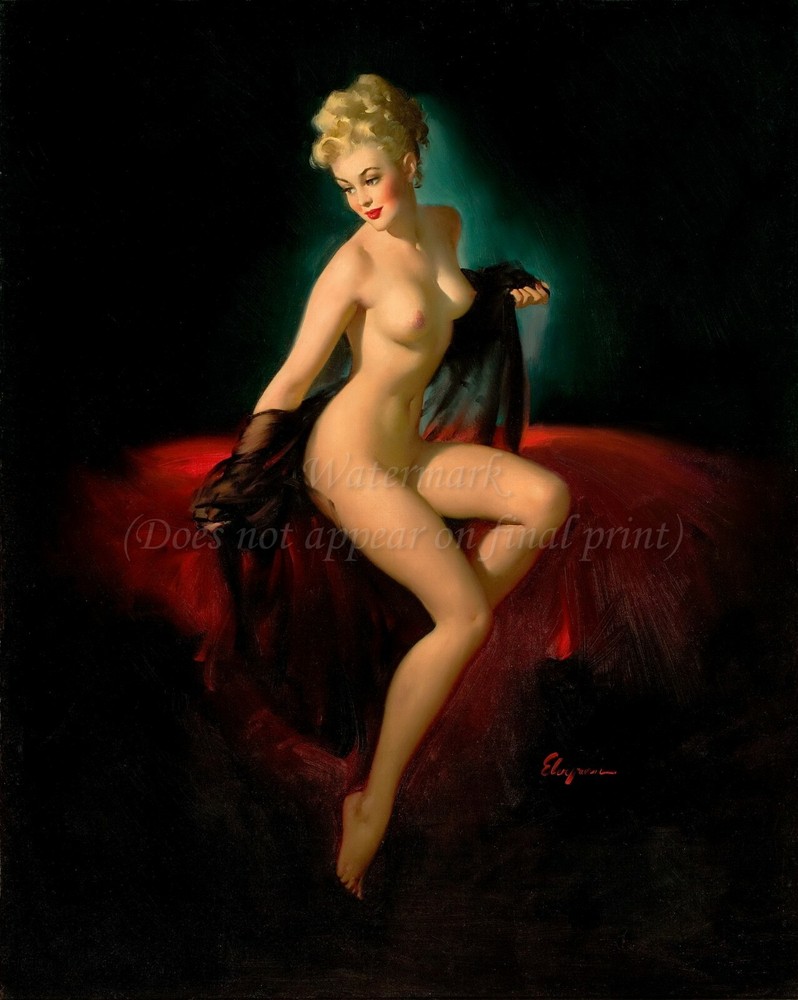 GIL ELVGREN Pin-Up Poster or Rolled Canvas Print «Vision of Beauty» #23