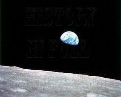 NASA Earth rise over Moon Apollo 8 First Photo Picture deep space Borman