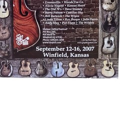 Walnut Valley Festival 2007 Poster Guitar Flat Picking Championships Winfield KS