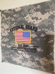 NATIONAL GUARD AMERICAN FLAG WALL ART CANVAS POSTER REVERSE UCP CAMO MADE IN USA