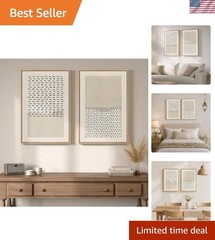 High-Quality Framed Christian Wall Art – Set of 2 Inspirational Prints, 16×24