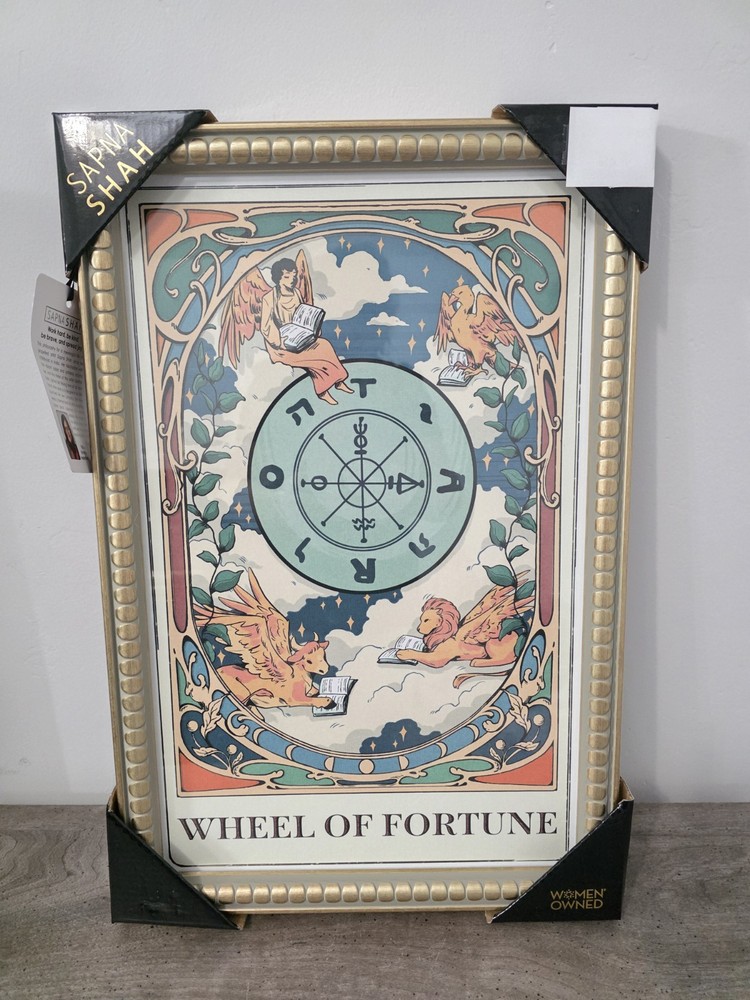 Sapna Shah Wheel Of Fortune Wall Art Tarot Cards Cats Collection