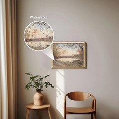 Vintage Wall Art, Farmhouse Wall Decor Fall Pond Wall Painting Canvas Prints …