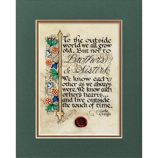 Celtic Card Company Brothers and Sisters Unframed Green Matt Print Irish