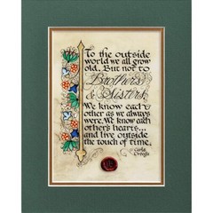 Celtic Card Company Brothers and Sisters Unframed Green Matt Print Irish