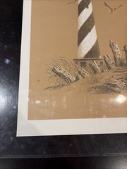Vintage 1974 Cape Hatteras Lighthouse Poster by Fred Cramer 25″ x 19″