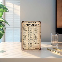 Vintage Military Aviation Phonetic Alphabet Poster Tin Metal Signs – Great Gift