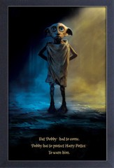 HARRY POTTER DOBBY PROTECT 13×19 FRAMED GELCOAT POSTER HOGWARTS MAGIC CHARACTER!