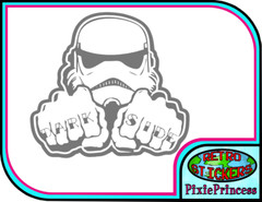 Star Wars Storm Trooper Y Vinyl Sticker Car Truck Window Wall Poster Art Movie