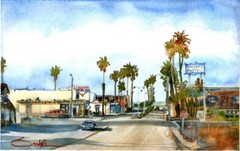 Pierpont at Seaward : SIGNED Art Print : SandraWatercolors™ California