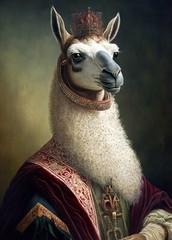 Aristocratic Llama – Cute Funny Animals – Poster