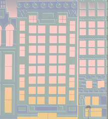 ARIANE WYSS Facades of New York City 33.25″ x 23.25″ Serigraph 1982 Contemporary