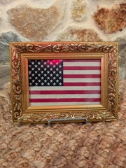 Americana Decor Framed Small Flag 5×7 Art Gallery Wall