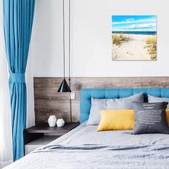Beach Pictures Wall Art for Bathrooms Canvas Framed Seacoast Theme Wall Decor…