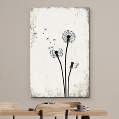 wall26 Canvas Print Wall Art Black & White Grunge 18″L x 12″W, Artwork – 13