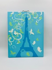 Eiffel Tower & Butterflies Paris France Wall Art Décor Canvas Picture Artwork