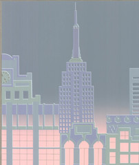 ARIANE WYSS Facades of New York City 33.25″ x 23.25″ Serigraph 1982 Contemporary
