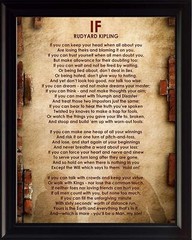 “If” Poem by Rudyard Kipling – Framed Poster Picture Print Motivational Wall Art