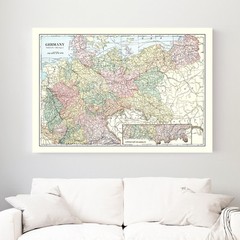 Old Map of Germany 1901 – Vintage Germany Art Wall Decor