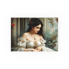 Victorian Woman Lady Vintage Painting Print Woman Dark Academia Wall Art