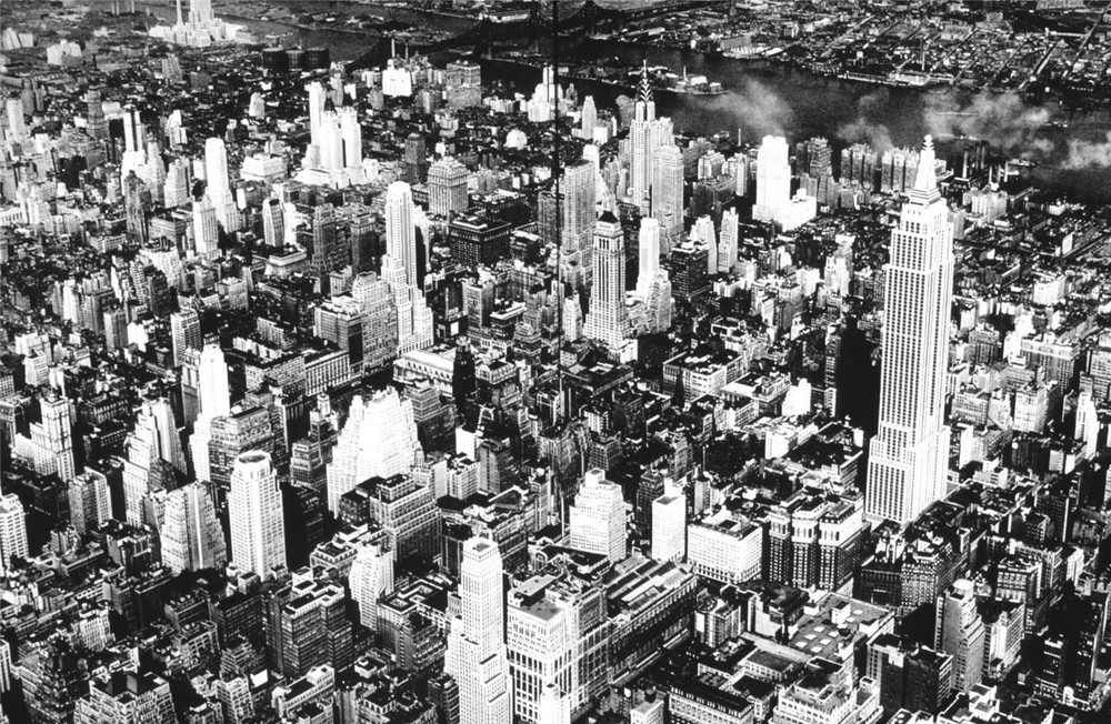 1932 CENTER OF NEW YORK SKYLINE GLOSSY POSTER PICTURE PHOTO BANNER PRINT 9385