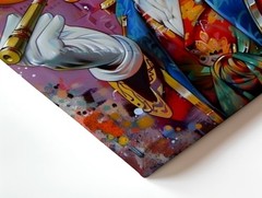 Wall Art Colorful Duck Gentleman Portrait Canvas Print Abstract Graffiti Decor