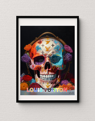 Louis Vuitton Dia de los Muertos Wall Decor 11×14 Print- BY the Artist Denardai