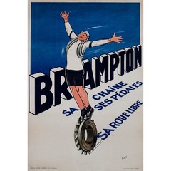 Brampton Bicycle, Original Vintage Bicycling Poster, c. late 1920s early 1930s