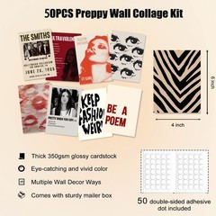 KBKBART 50Pcs Downtown Girl 4×6 inch x 50pcs, Gril Wall Collage Kit