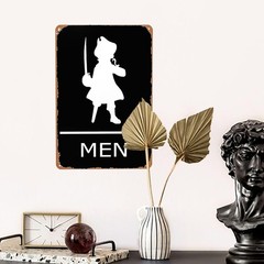 in Metal Sign Pirate Bathroom Poster Mermaid Nautical Wall Art 8X12