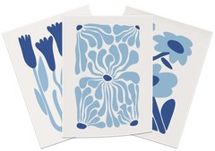 Blue Wall Decor,Matisse Wall Art,Blue Abstract Wall Art,Light Blue Floral Can…