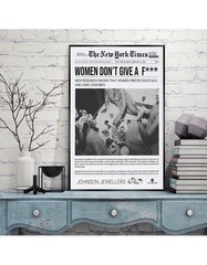 “Woman Don’t give a F***” Funny Canvas Poster Print Unframed 12×18 Inches