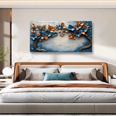 Abstract Tree Pictures Canvas Wall Art Canvas Painting Poster,DIY Framed 24″x48″