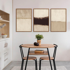 Large Neutral Abstract Wall Art Set of 3 – Modern Framed Canvas Decor